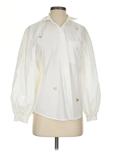 Pre-owned Rails Long Sleeve Blouse In Ivory