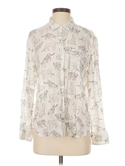 Pre-owned Rails Long Sleeve Blouse In Ivory