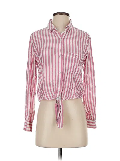 Pre-owned Rails Long Sleeve Blouse In Pink