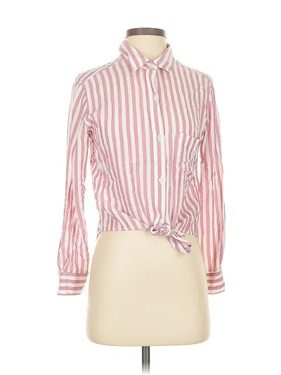 Pre-owned Rails Long Sleeve Blouse In Pink