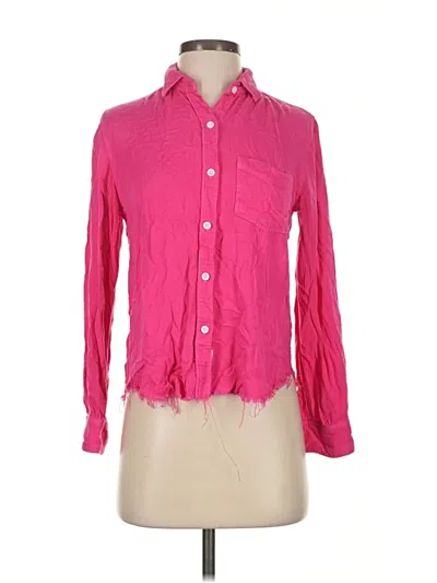 Pre-owned Rails Long Sleeve Blouse In Pink