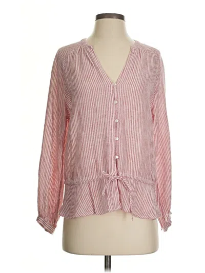 Pre-owned Rails Long Sleeve Blouse In Pink