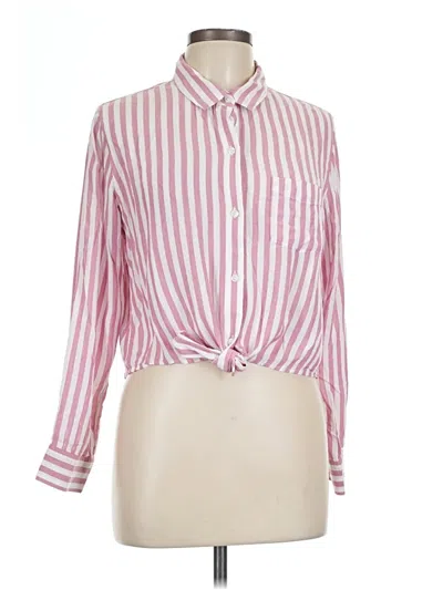 Pre-owned Rails Long Sleeve Blouse In Pink