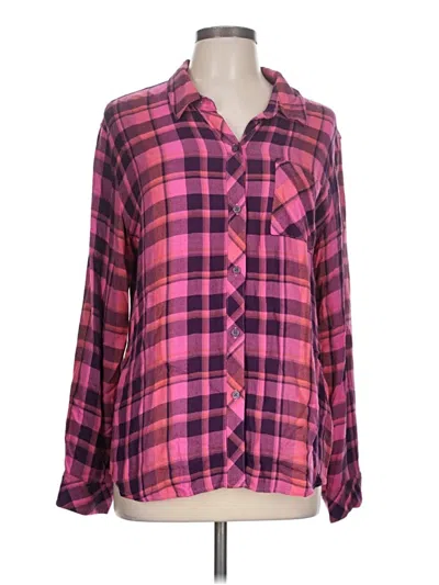 Pre-owned Rails Long Sleeve Blouse In Pink