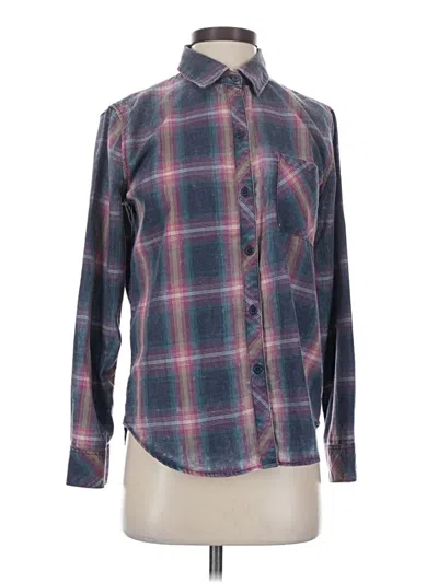 Pre-owned Rails Long Sleeve Blouse In Purple