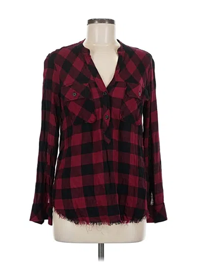 Pre-owned Rails Long Sleeve Blouse In Red