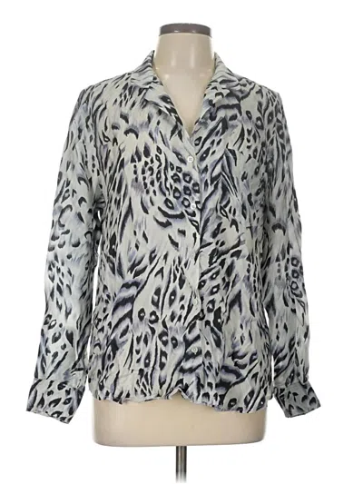 Pre-owned Rails Long Sleeve Blouse In Silver