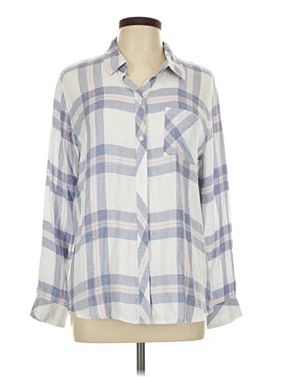 Pre-owned Rails Long Sleeve Blouse In Silver