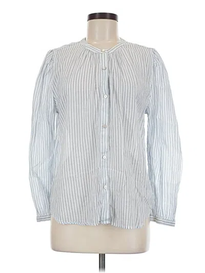 Pre-owned Rails Long Sleeve Blouse In Silver