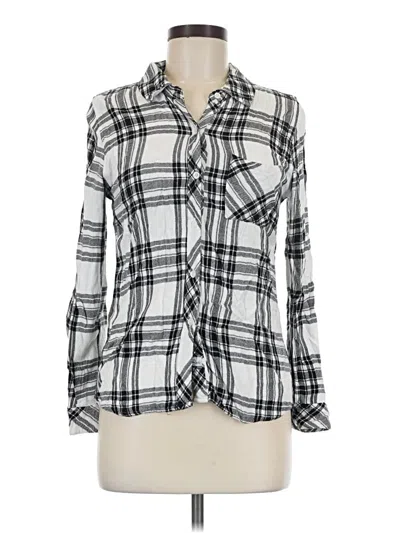 Pre-owned Rails Long Sleeve Blouse In Silver