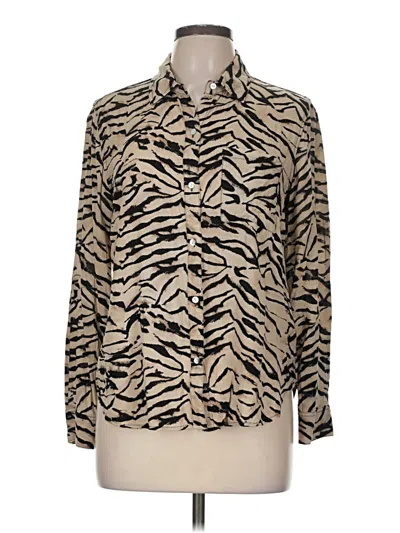 Pre-owned Rails Long Sleeve Blouse In Tan