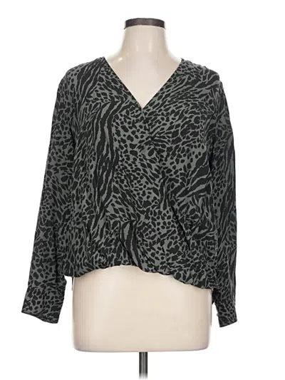Pre-owned Rails Long Sleeve Blouse In Teal