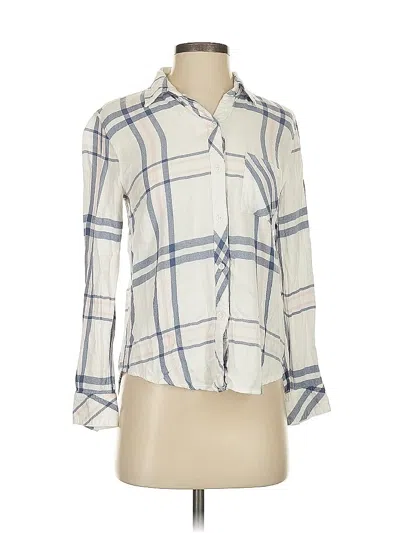 Pre-owned Rails Long Sleeve Blouse In White