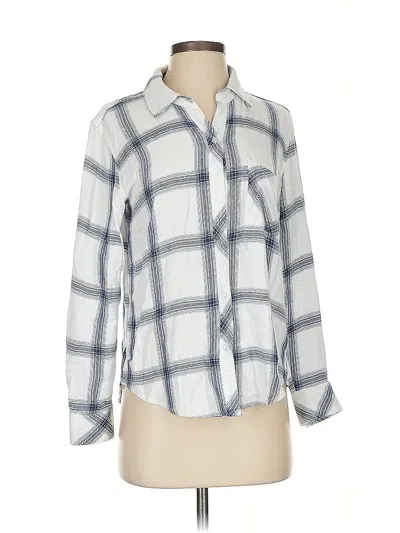 Pre-owned Rails Long Sleeve Blouse In White