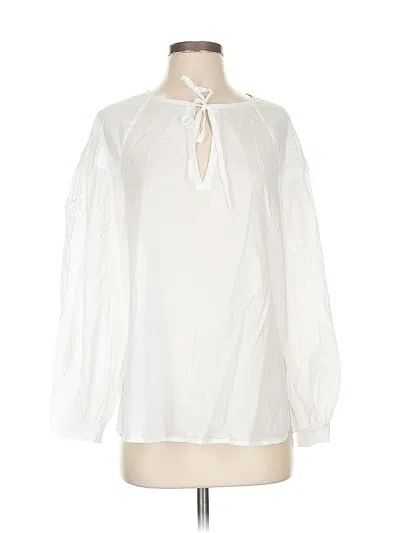Pre-owned Rails Long Sleeve Blouse In White