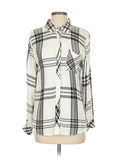 Pre-owned Rails Long Sleeve Blouse In White