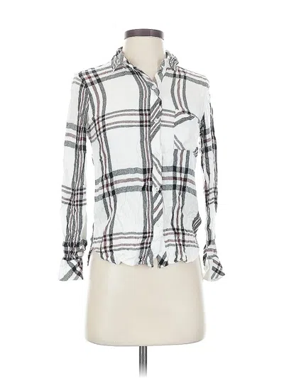 Pre-owned Rails Long Sleeve Blouse In White