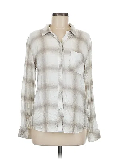 Pre-owned Rails Long Sleeve Blouse In White