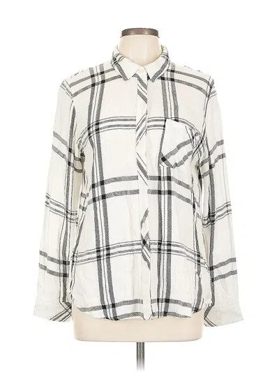 Pre-owned Rails Long Sleeve Blouse In White