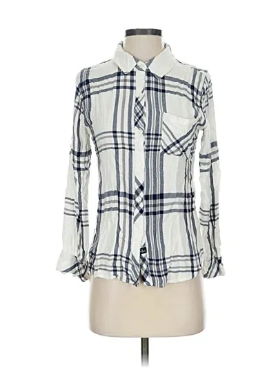 Pre-owned Rails Long Sleeve Blouse In White