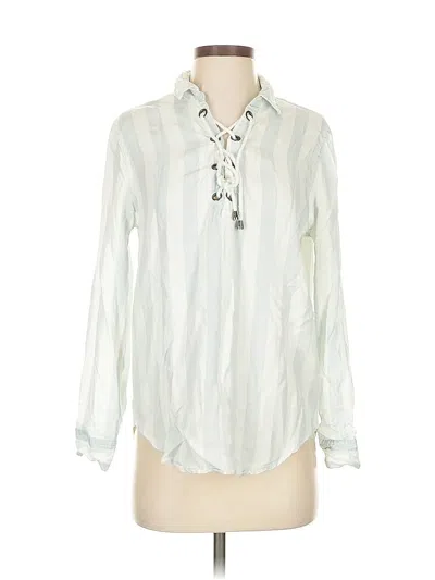 Pre-owned Rails Long Sleeve Blouse In White