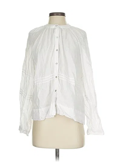Pre-owned Rails Long Sleeve Blouse In White