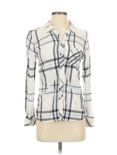 Pre-owned Rails Long Sleeve Blouse In White