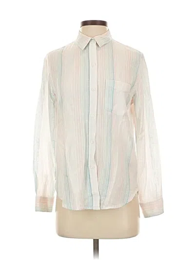 Pre-owned Rails Long Sleeve Blouse In White