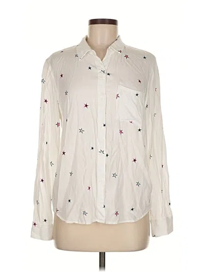 Pre-owned Rails Long Sleeve Blouse In White