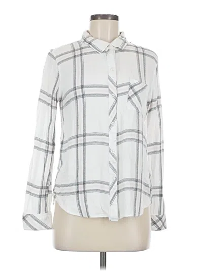 Pre-owned Rails Long Sleeve Blouse In White