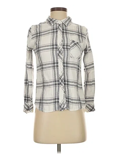 Pre-owned Rails Long Sleeve Blouse In White