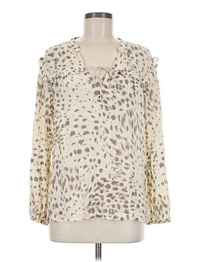 Pre-owned Rails Long Sleeve Blouse In White