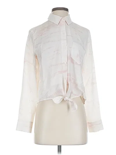 Pre-owned Rails Long Sleeve Blouse In White