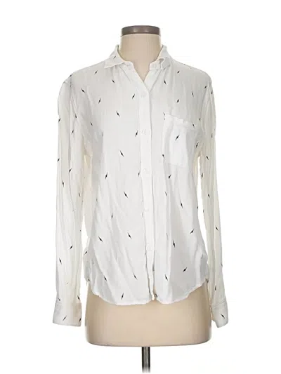 Pre-owned Rails Long Sleeve Blouse In White