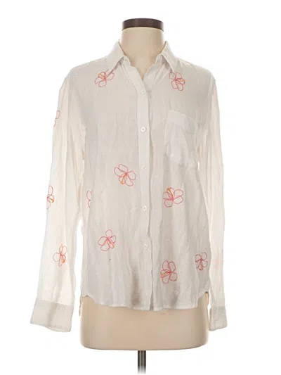 Pre-owned Rails Long Sleeve Blouse In White