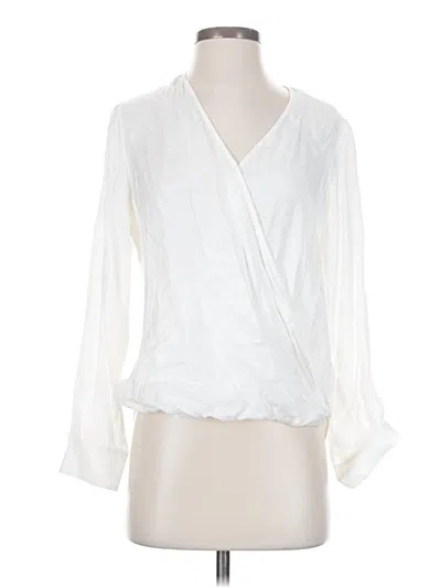 Pre-owned Rails Long Sleeve Blouse In White