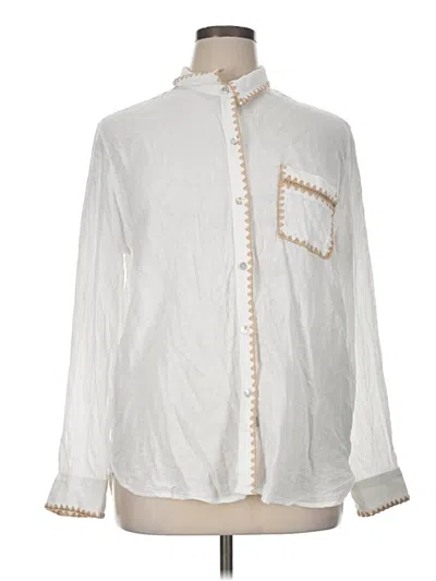 Pre-owned Rails Long Sleeve Blouse In White