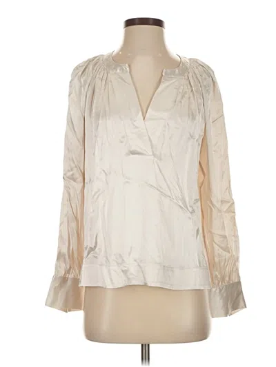 Pre-owned Rails Long Sleeve Blouse In White
