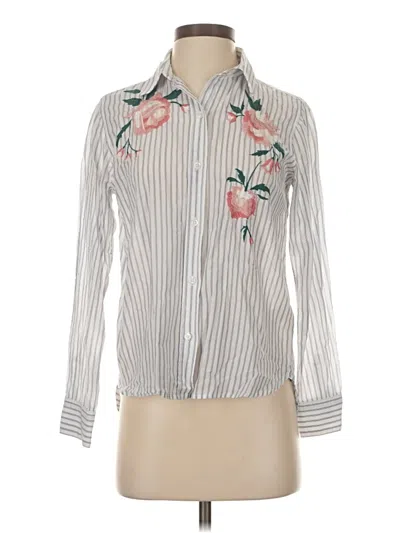 Pre-owned Rails Long Sleeve Blouse In White