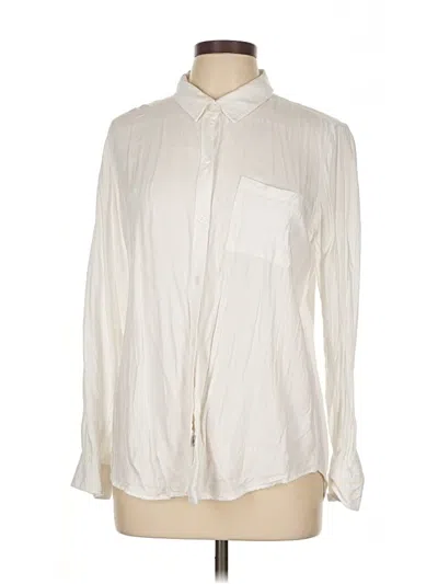 Pre-owned Rails Long Sleeve Blouse In White