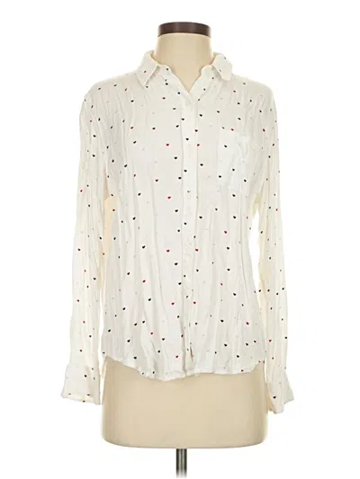 Pre-owned Rails Long Sleeve Blouse In White