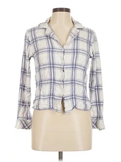 Pre-owned Rails Long Sleeve Blouse In White