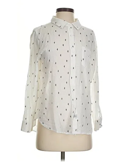 Pre-owned Rails Long Sleeve Blouse In White