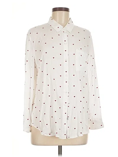 Pre-owned Rails Long Sleeve Blouse In White