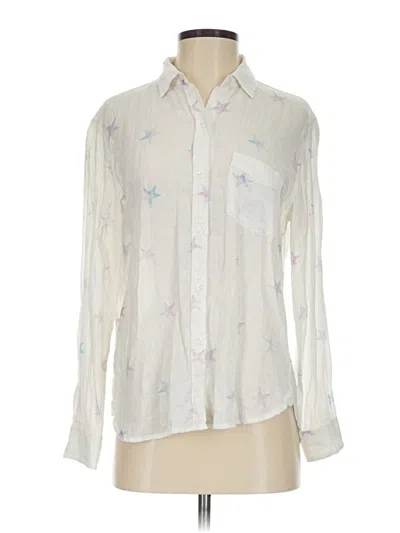 Pre-owned Rails Long Sleeve Blouse In White