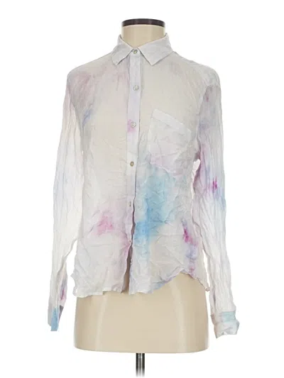 Pre-owned Rails Long Sleeve Blouse In White