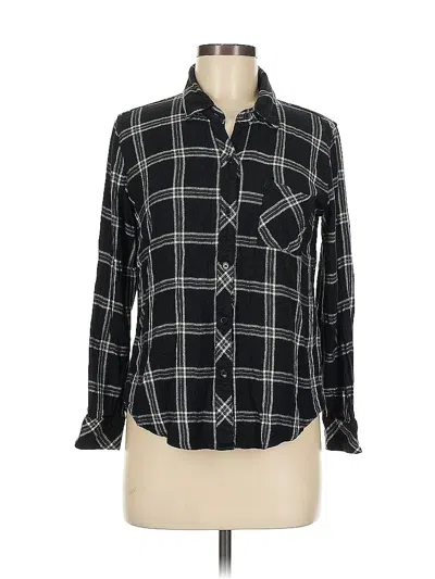Pre-owned Rails Long Sleeve Button Down Shirt In Black