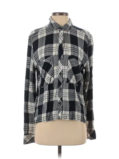 Pre-owned Rails Long Sleeve Button Down Shirt In Black