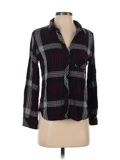 Pre-owned Rails Long Sleeve Button Down Shirt In Black