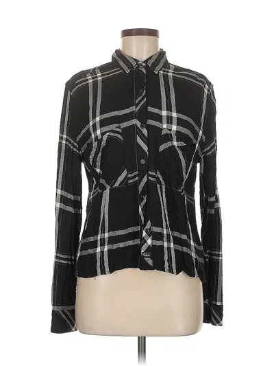 Pre-owned Rails Long Sleeve Button Down Shirt In Black